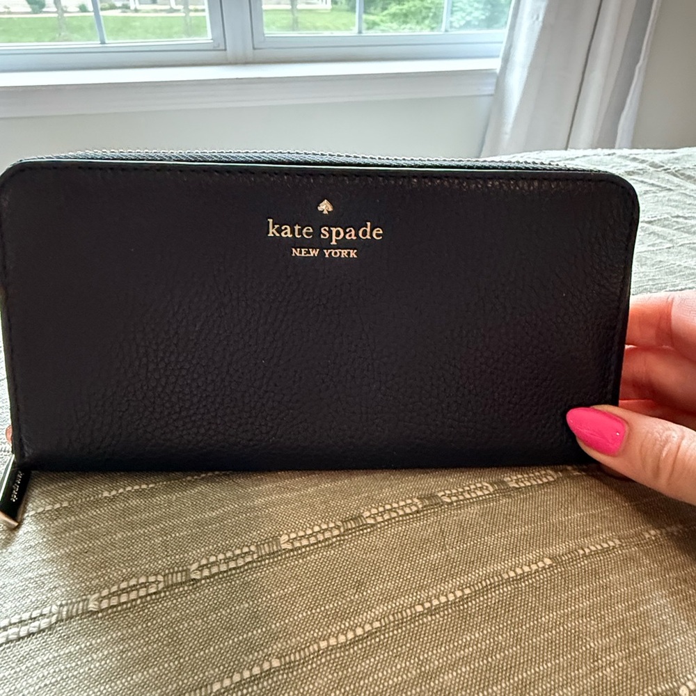Kate Spade Black Zip-Around Wallet